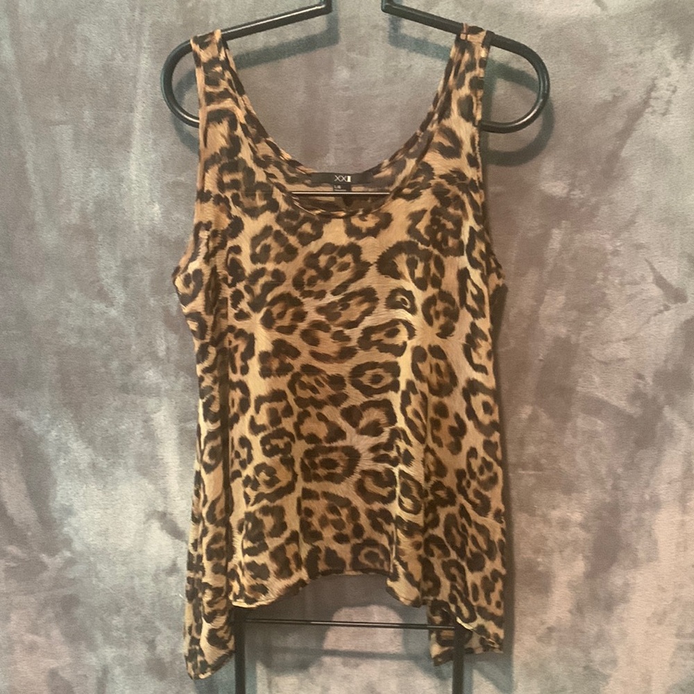 XXI Sheer Leopard Print Top